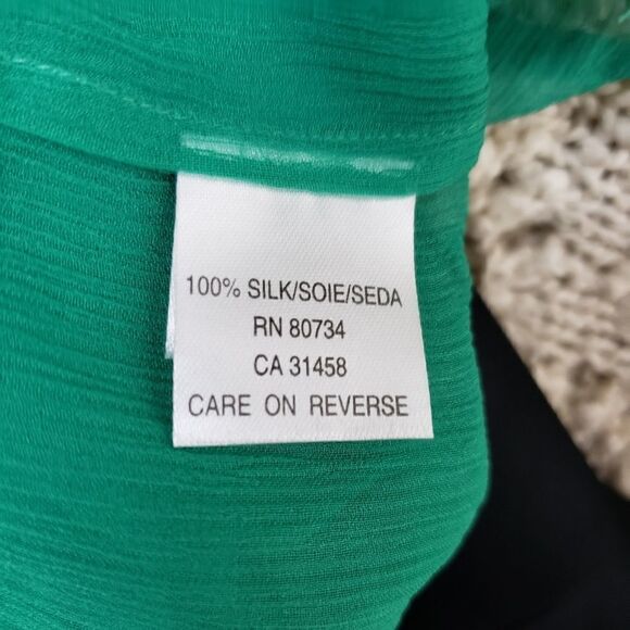 Bcbgmaxazria green beaded silk tunic - Picture 3 of 6